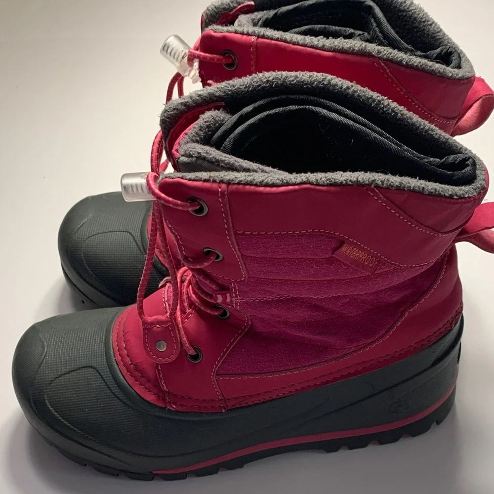 Girls northside size 4 pink and gray Snow Winter Boots